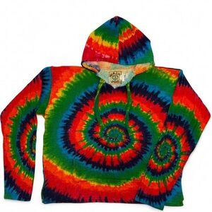 Vintage 90s Bright & BOLD Colorful Tie-Dye Hoodie